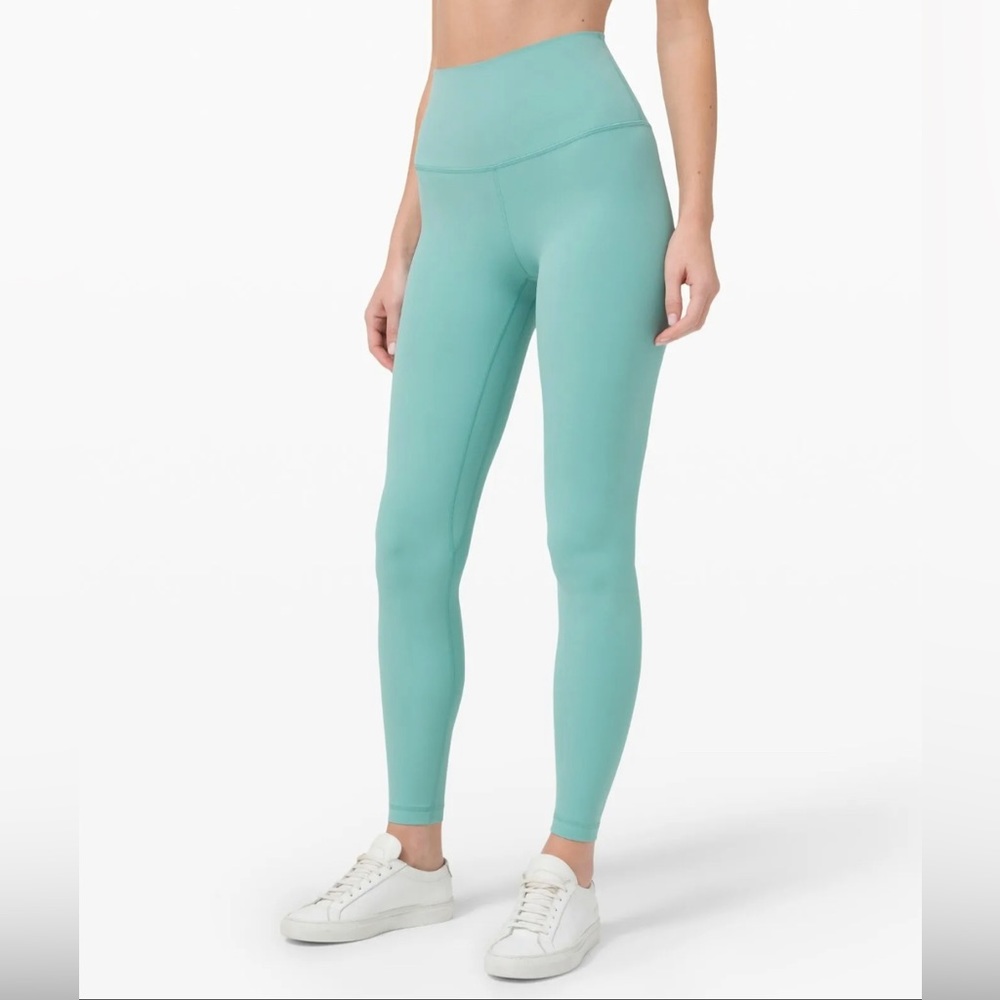 Lululemon Align Leggings 23” Hemmed Tidewater Teal 2 EUC